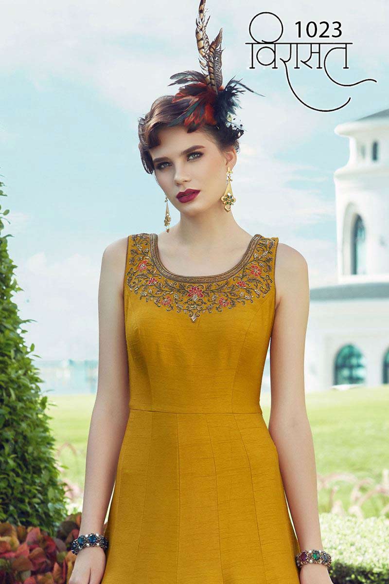 Virasat Vol-6 Nyal Fashion Bridal Silk Handwork Gown Virasat Vol-6 Nyal Fashion Bridal Silk Handwork Gown